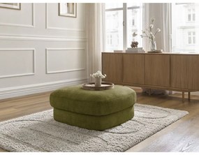 Podnóżek z tkaniny szenilowej w kolorze khaki Leonore – Bobochic Paris