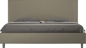 Łóżko bez stelaża tapicerowane 180x190 sztucznej skóry cappuccino Goya