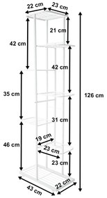 4Home Stojak na kwiaty Level, biały