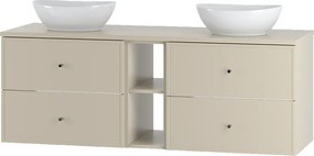 Kaszmirowy Zestaw do Łazienki 140cm Szafka Regał Blat Umywalka Marco