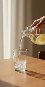 Karafka szklana Butelka Galon 1000ml Ucho Dama Na Wino Whisky Grube Szkło