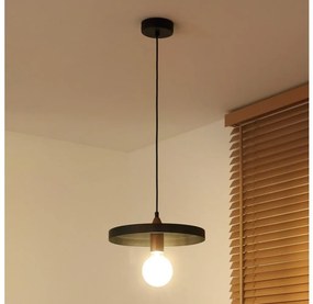 Duolla - Lampa wisząca na przewodzie IRONLINE 1xE27/15W/230V śr. 30 cm czarna/miedziana