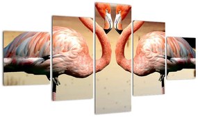 Obraz - dwa flamingi (125x70 cm)