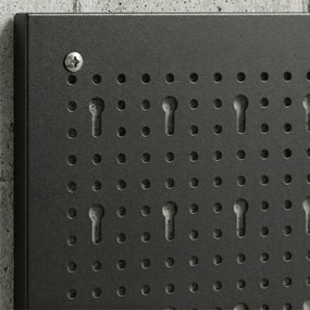 HOMCOM System przechowywania na ścianę 60 x 40 cm, zestaw 38 elementów z hakami i półkami, czarno-czerwony | Aosom PL