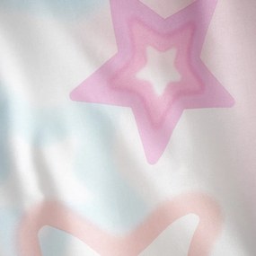 Biało-różowa pościel dziecięca dwuosobowa 200x200 cm Ombre Stars – Catherine Lansfield