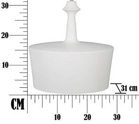Lampa sufitowa, wisząca, biała, Ø 31 cm