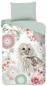 Zielona flanelowa pościel jednoosobowa 140x200 cm Omaira – HIP
