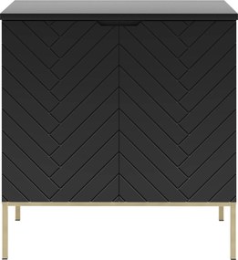 Szafka pod umywalkę nablatową Aspen 08 czarny/złoty, 80 cm - zestaw 1