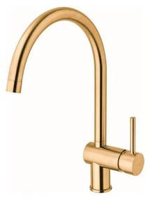 Paffoni - bateria zlewozmywakowa LIGHT w wykończeniu szczotkowanego złota