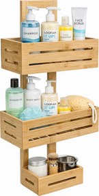 Bambusowa Trzypoziomowa Półka Pod Prysznic Z5-B21