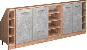 Szafka kuchenna na dach skośny beton 210x46x81.6 r-line