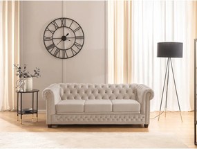 Beżowa aksamitna rozkładana sofa 203 cm York Blik – Ropez