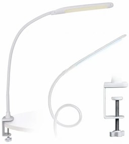 Biała lampka biurkowa LED z klipsem - M002 C1-S45