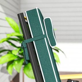 Outsunny Poduszka na siedzenie 120 x 47 x 9,5 cm odporna na wodę z paskami, zagłówkiem, UPF50+, Zielony