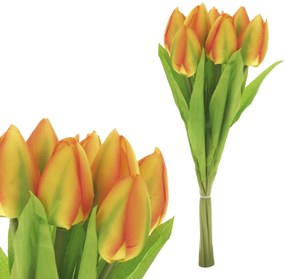 Sztuczny bukiet tulipanów 7 kwiatów, żółty, 15 x15 x 35 cm