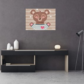 Obraz - Kochający niedźwiadek (70x50 cm)