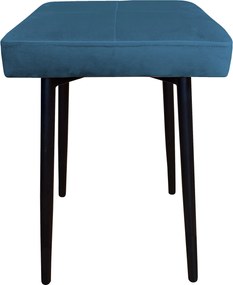 Taboret MAX tkanina Welur stelaż metalowy STOŁEK LOFT : Kolor nogi - Czarna stożek, Kolor tkaniny - VELVET - MG33, Typ tkaniny - Velvet