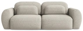 Jasnobrązowa sztruksowa rozkładana sofa ze schowkiem 266 cm Kini – Makamii