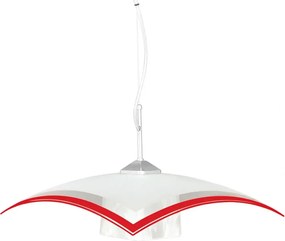 Biało-czerwona lampa wisząca do kuchni H7-T46