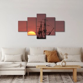 Obraz - Średniowieczny statek (125x70 cm)