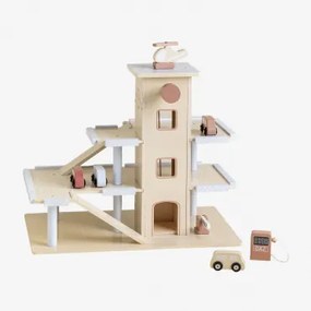 Parking Z Drewna Na 3 Poziomach Nelvis Kids Kolory Naturalne - Sklum