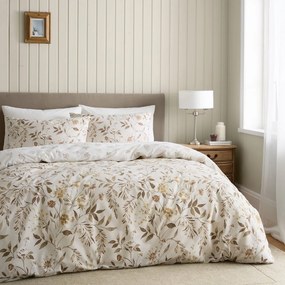 Biało-beżowa pościel dwuosobowa 230x220 cm Isadora Floral – Catherine Lansfield