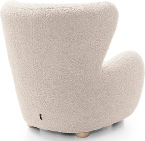 Kremowy skandynawski fotel włochacz K1-N12