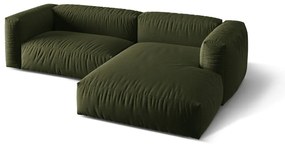Zielony narożnik modułowy (prawostronny) Martina – Micadoni Home