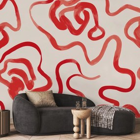 Fototapeta - Minimalistyczna czerwona abstrakcja (196x136 cm)