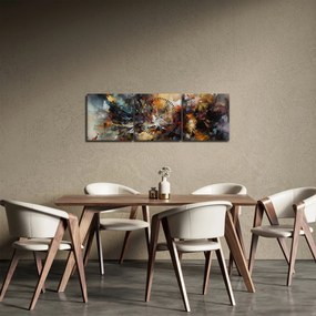 Obraz - Grafika abstrakcyjna (z zegarem) (90x30 cm)