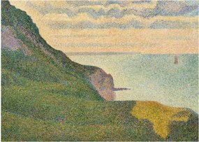 Obraz - Georges Seurat, Seascape at Port-en-Bessin, Normandy, reprodukcje (70x50 cm)