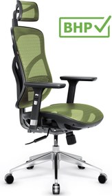 Fotel biurowy Diablo V-Basic, zgodny z normą BHP, kolor czarno-zielony