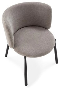 Szare tapicerowane fotele jadalniane zestaw 2 szt. Ginny – MOME