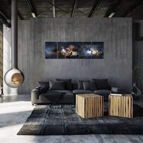 Obraz - Wszechświat z mgławicą (170x50 cm)