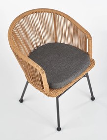 Rattanowe krzesło z podłokietnikami K400