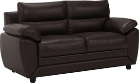 Kanapa 2-osobowa MANOA z ekoskóry - Brązowy