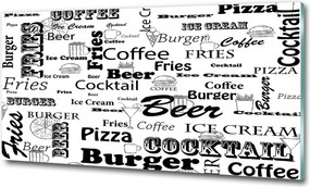 Foto obraz szklany Menu w restauracji