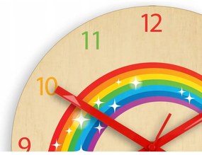 Zegar ścienny cichy do pokoju dziecięcego drewniany nowoczesny dekoracyjny