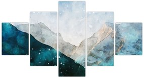 Obraz - Rysunek gór (125x70 cm)
