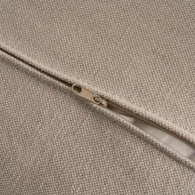 Kremowy lniany narożnik (prawostronny/z szezlongiem) – Ixia