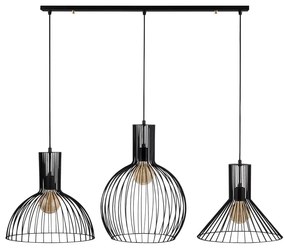 Czarna lampa wisząca z metalowym kloszem Fellini – Opviq lights