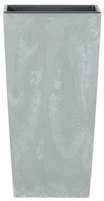 Donica ogrodowa z wkładem Urbi Square Beton Effect 24 x 24 x 44,9 cm szary PROSPERPLAST