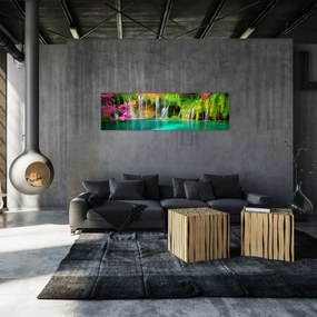 Obraz - Wodospad, Jeziora Plitwickie, Chorwacja (170x50 cm)