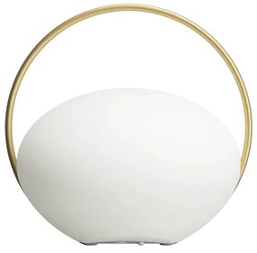Biała lampa stołowa LED ze ściemniaczem (wysokość 19 cm) Orbit – UMAGE