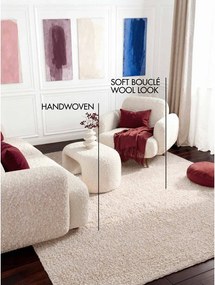 Kremowy dywan z materiału bouclé tkany ręcznie 200x290 cm Notting Hill Portobello – Ted Baker