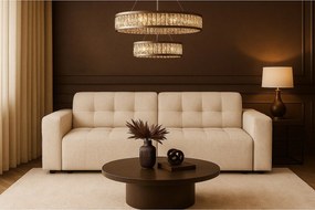 Sofa Bergamo 3-osobowa, tkanina Raven 24 kremowa – 244×102×70 cm