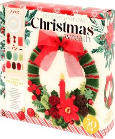 Zestaw kreatywny CHRISTMAS WREATH do szydełkowania świątecznego wieńca