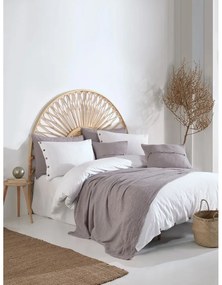Biała pościel jednoosobowa z bawełny renforcé 140x200 cm Como Striped – Mila Home Luxury