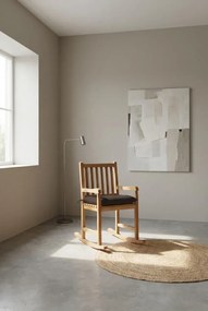 Drewniany fotel bujany na taras taupe Z0-K51