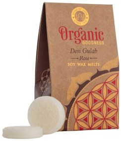 Organiczny wosk topliwy w monetach Flower of Life,D esi Gulab - Rose